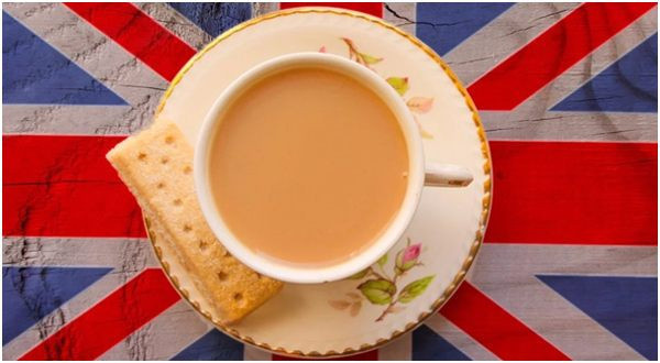 чай с британским флагом