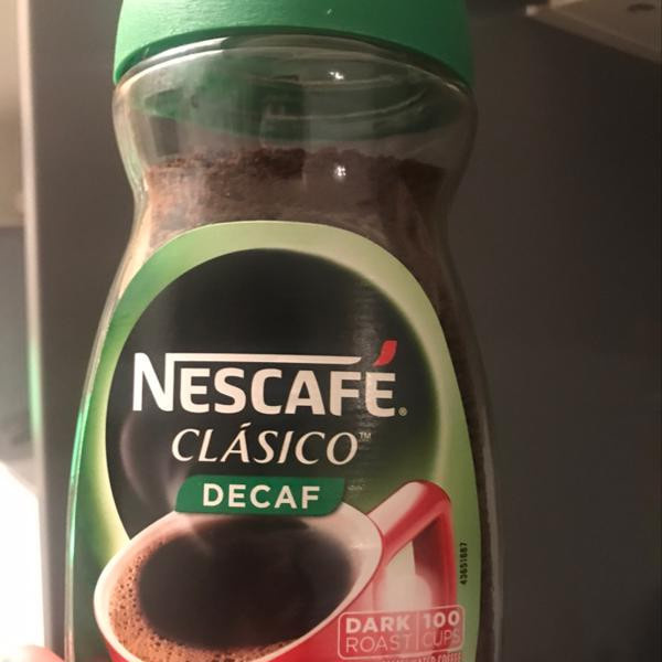 Nescafe, Clasico, кофе без кофеина, темная обжарка